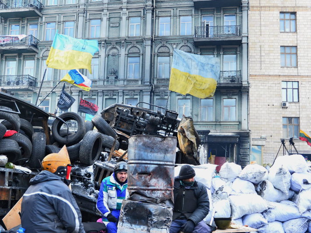 Перемирие в центре Киева продолжается, 1 февраля 2014г.