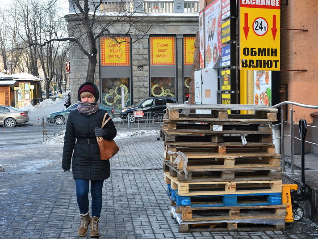 Перемирие в центре Киева продолжается, 1 февраля 2014г.