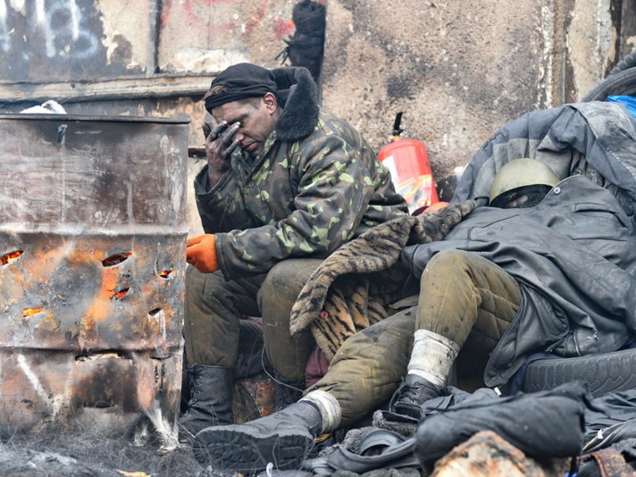 Перемирие в центре Киева продолжается, 1 февраля 2014г.