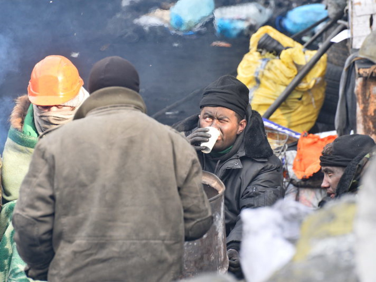 Перемирие в центре Киева продолжается, 1 февраля 2014г.