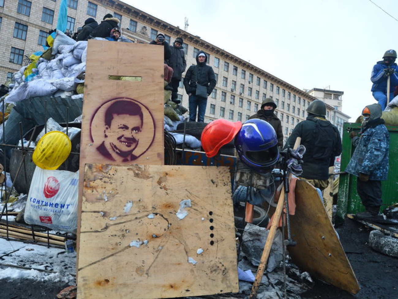 Перемирие в центре Киева продолжается, 1 февраля 2014г.