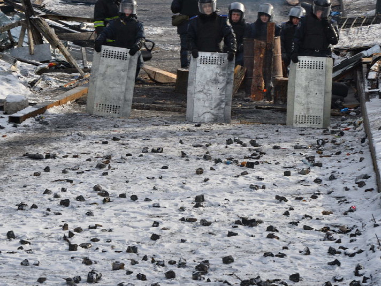 Перемирие в центре Киева продолжается, 1 февраля 2014г.