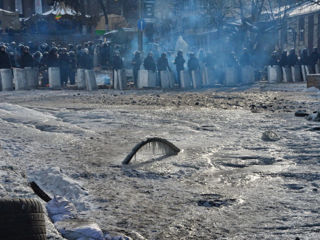 Перемирие в центре Киева продолжается, 1 февраля 2014г.