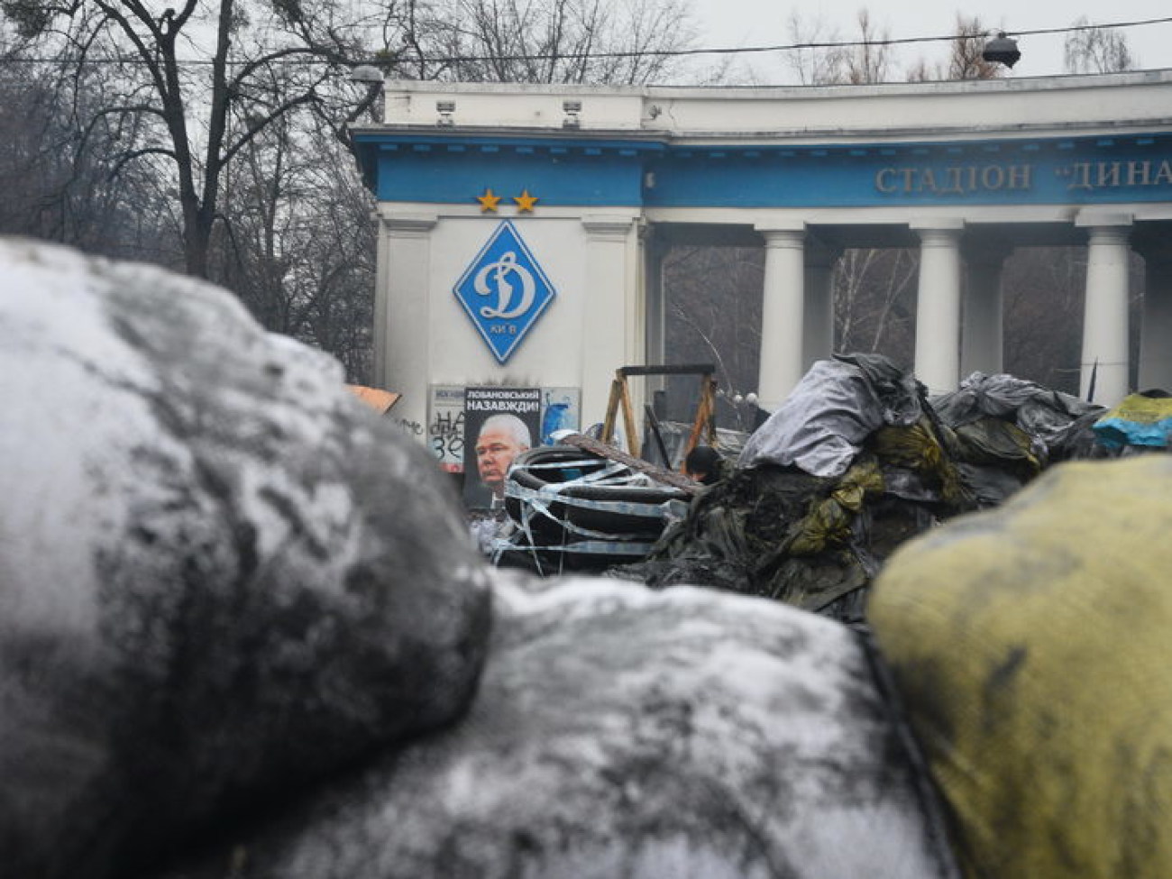 На Грушевского начали пропускать пешеходов, 17 февраля 2014г.