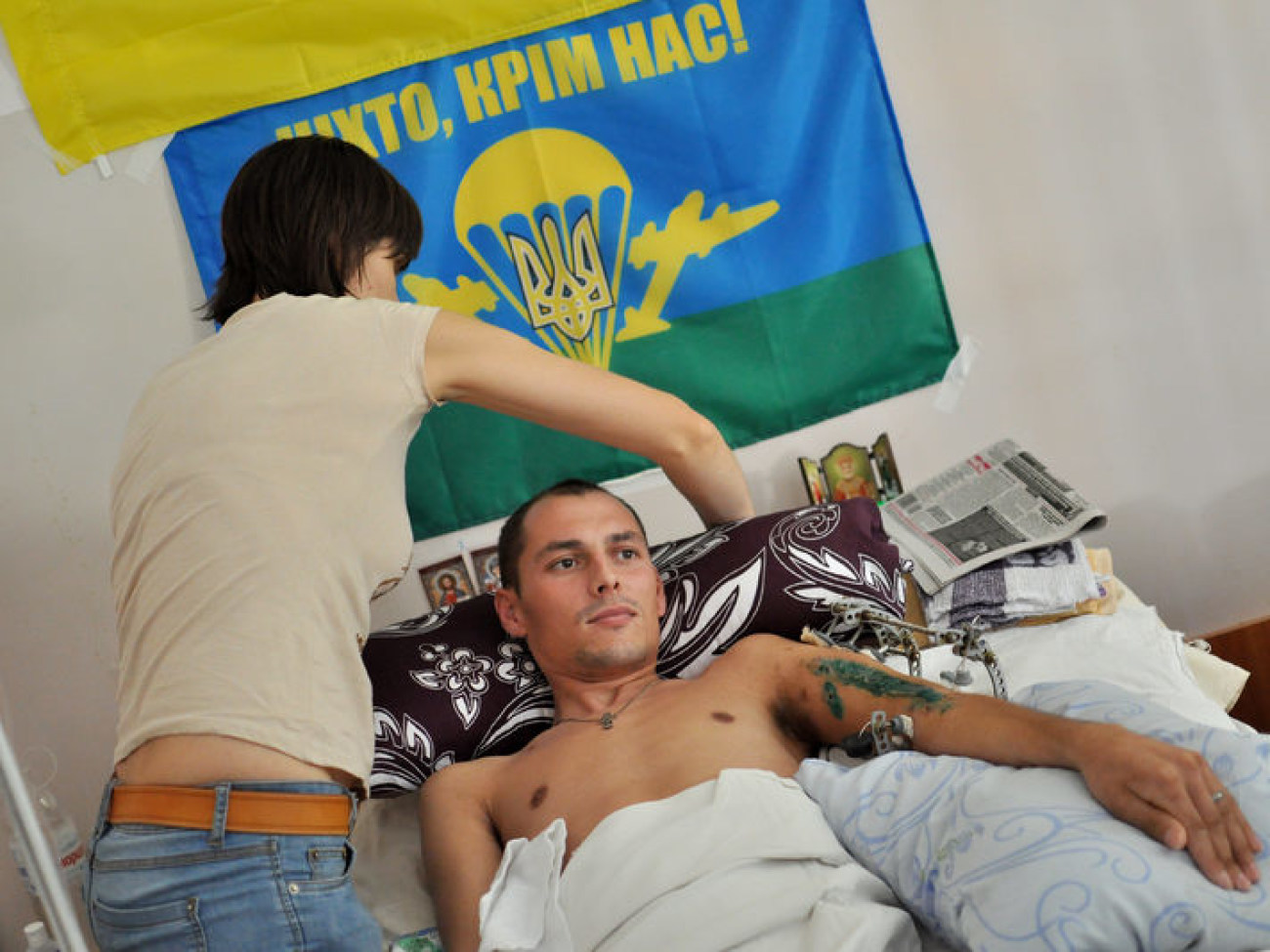 Журналистам показали как лечат воинов АТО, 22 июля 2014г.