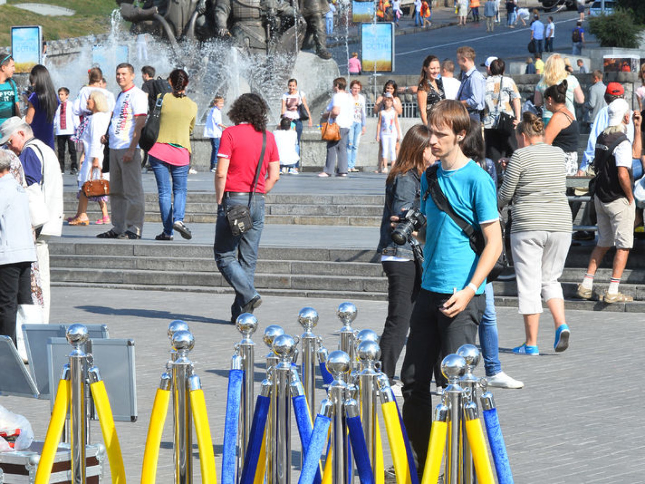 На Майдане готовятся встретить парад, 23 августа 2014г.