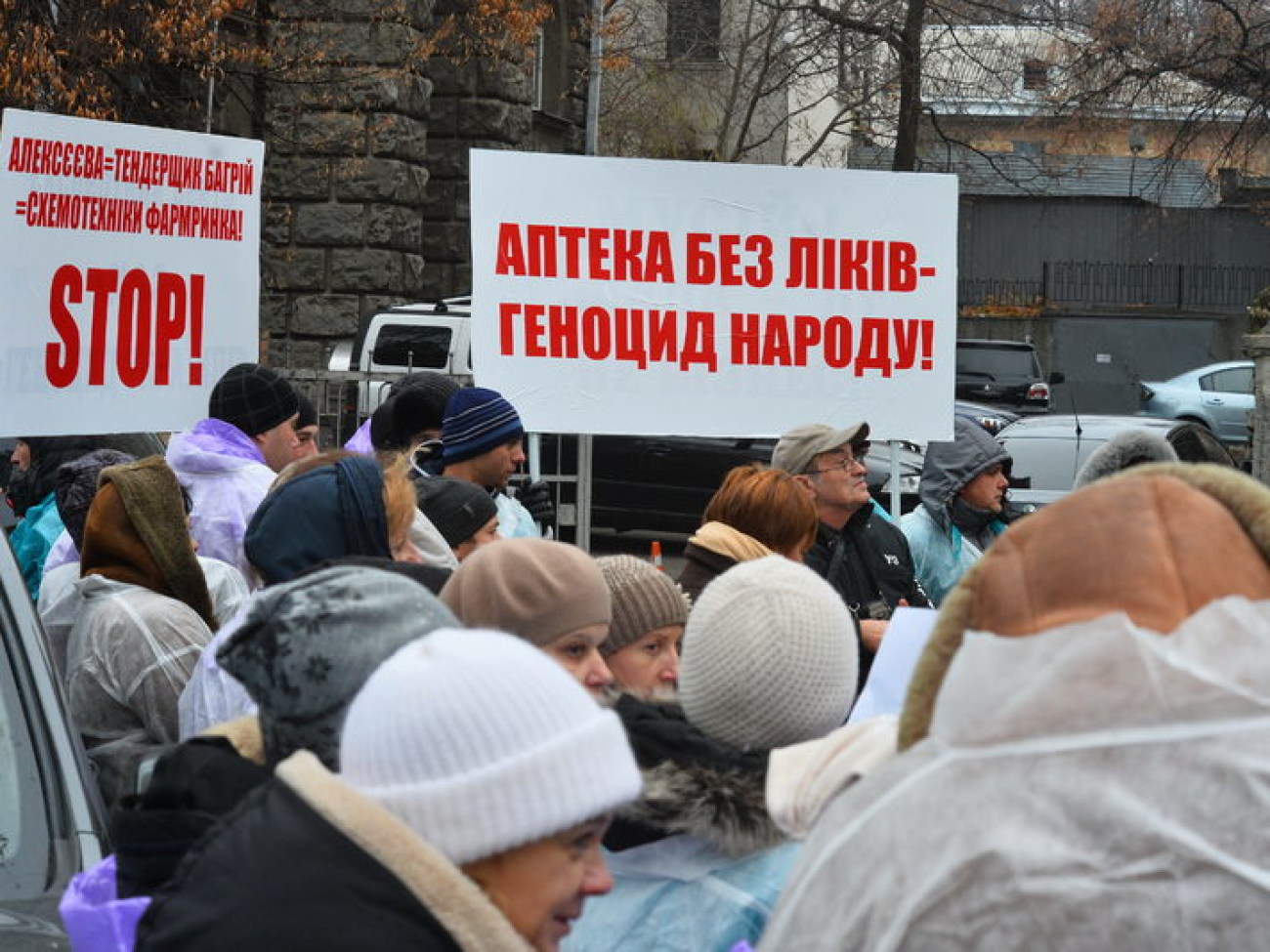 Фармацевты пикетировали Премьера и Президента, 19 ноября 2014 г.