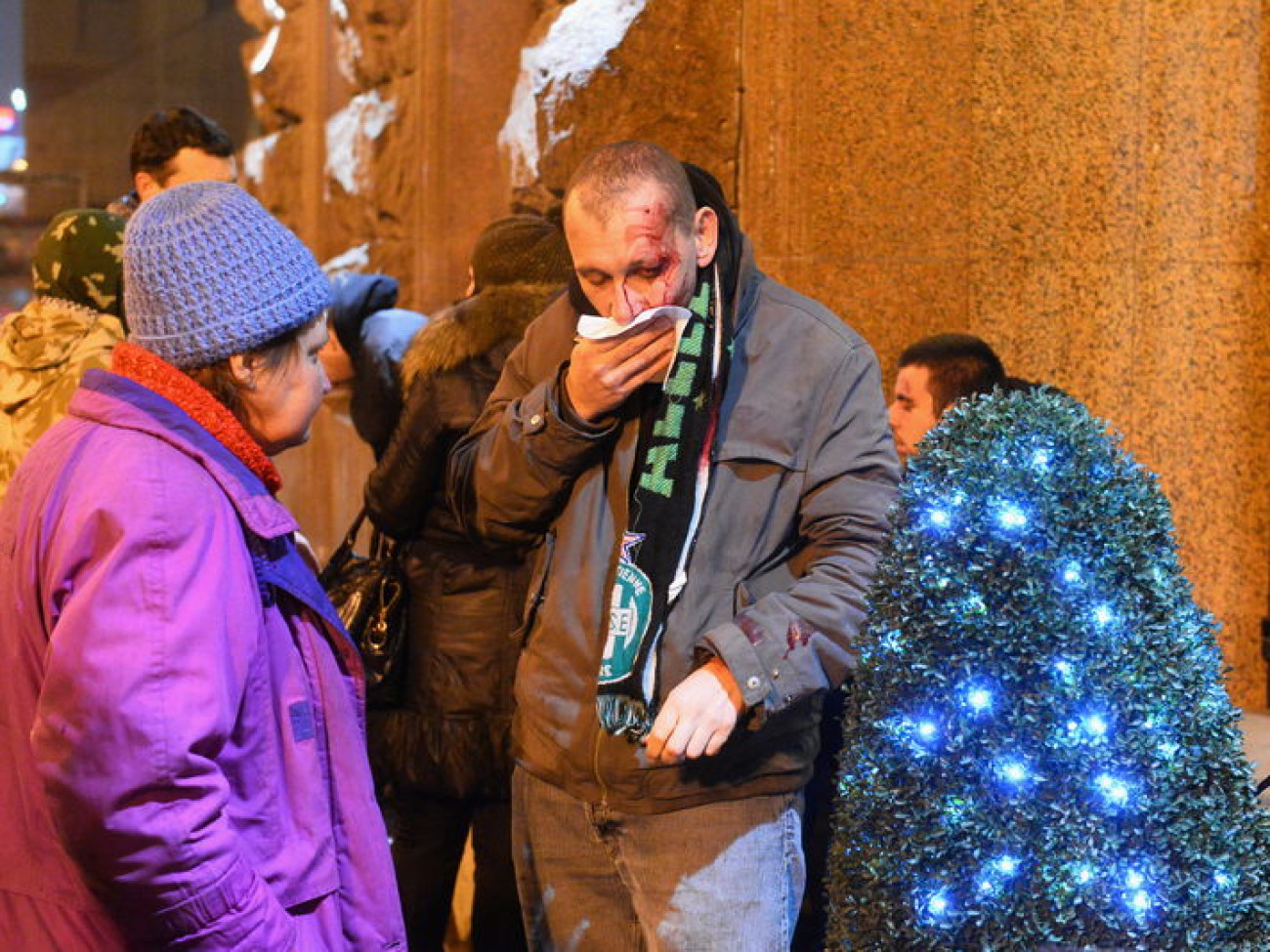 В Киеве подрались украинские и французские фанаты, есть пострадавшие