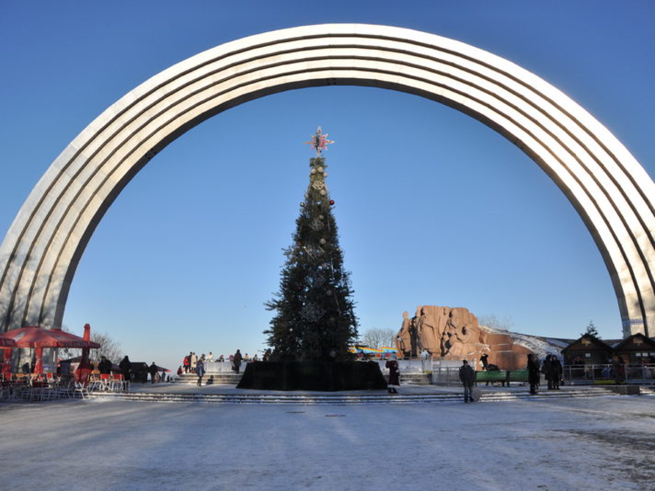 На рождественские праздники в Киеве малолюдно