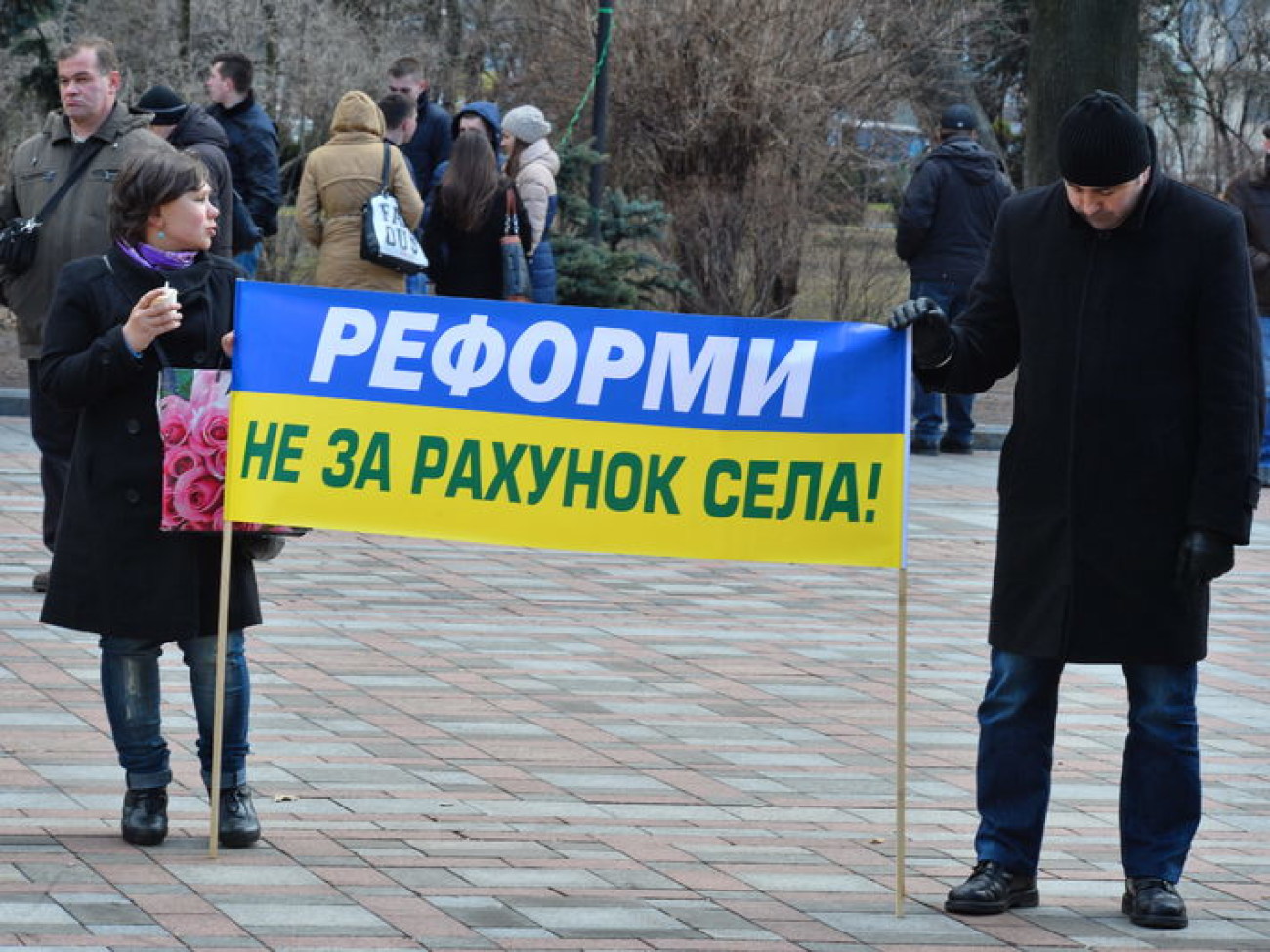 Активисты под парламентом требуют принять законы по развитию села