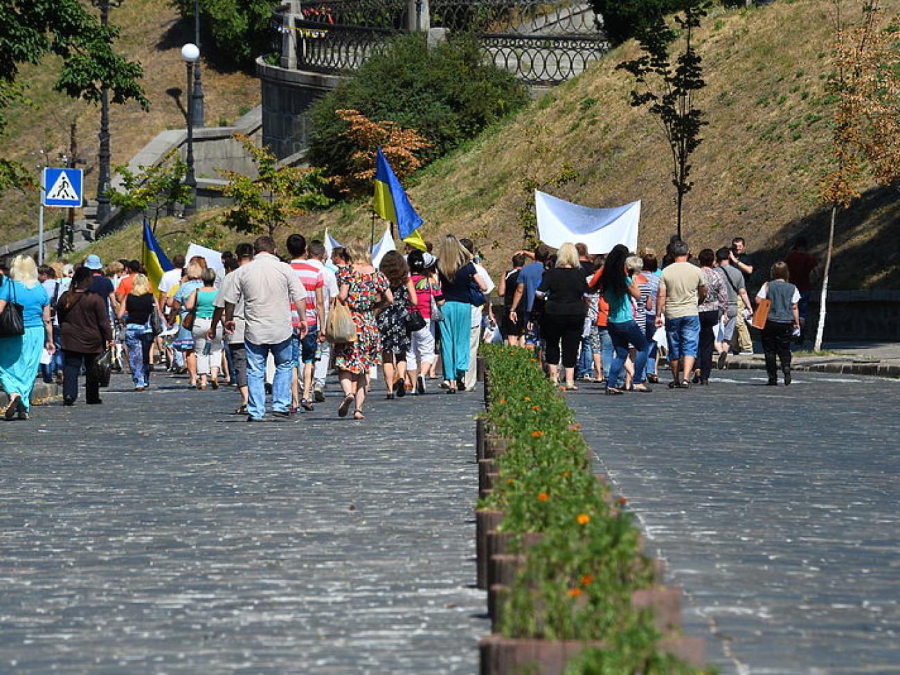 Улица Институтская в Киеве стала частично пешеходной