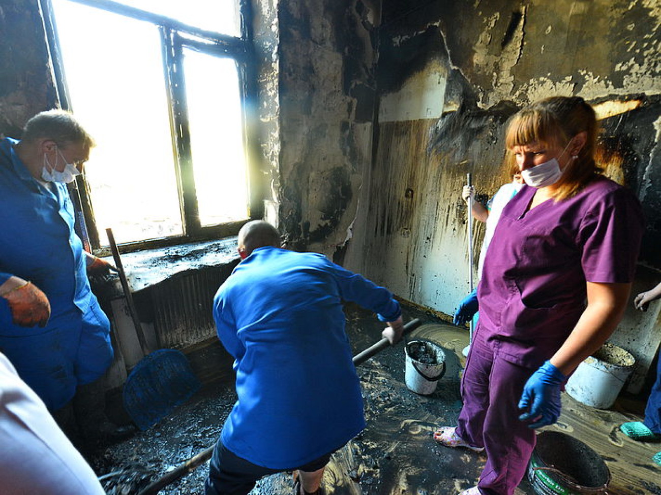 В Киеве горел «Охматдет»