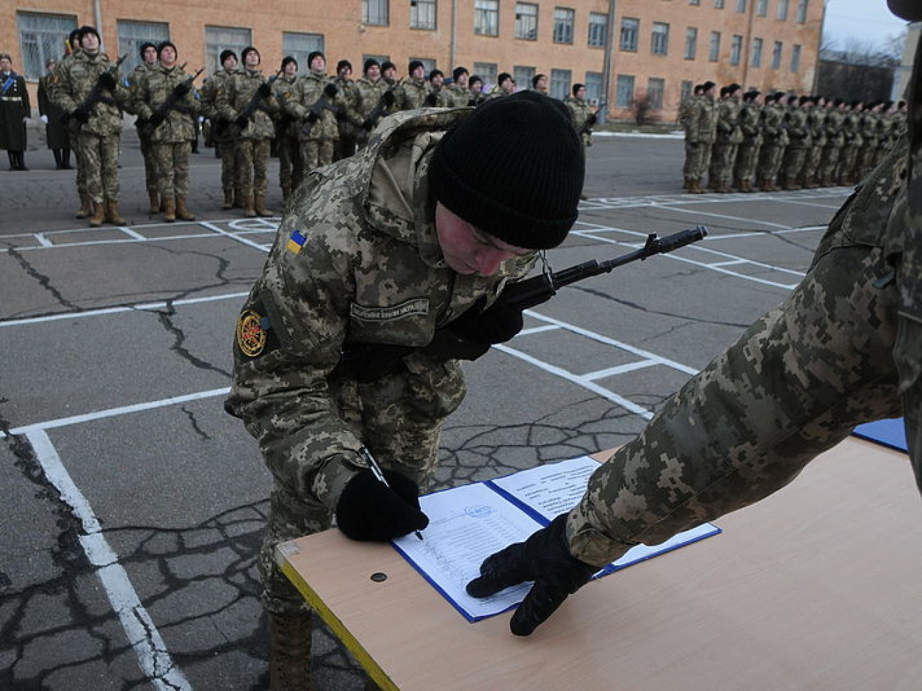 Новобранцы Генштаба Вооруженных Сил Украины приняли военную присягу