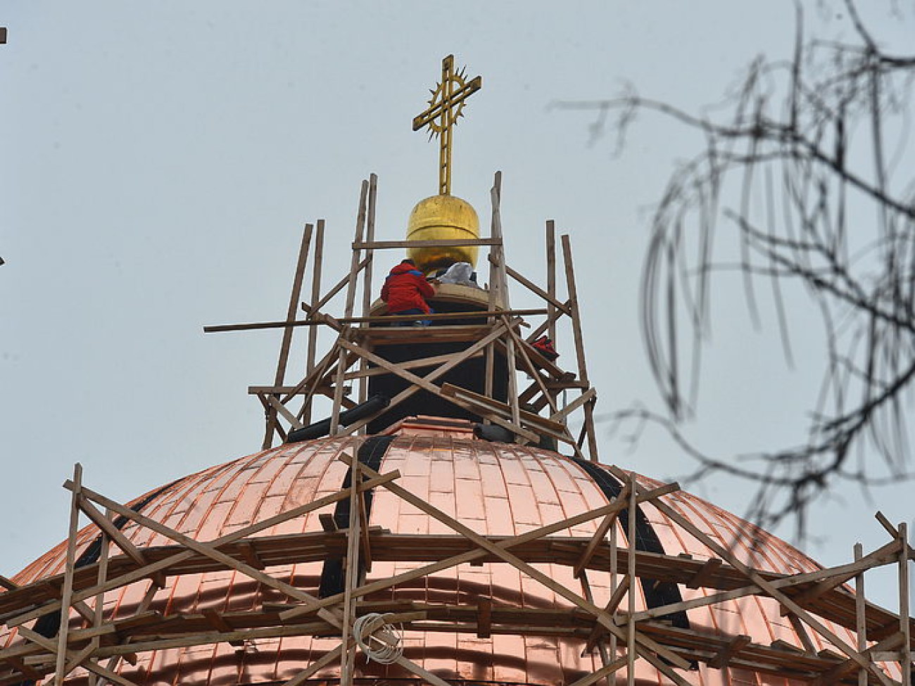 В католическом соборе в Киеве идет ремонт