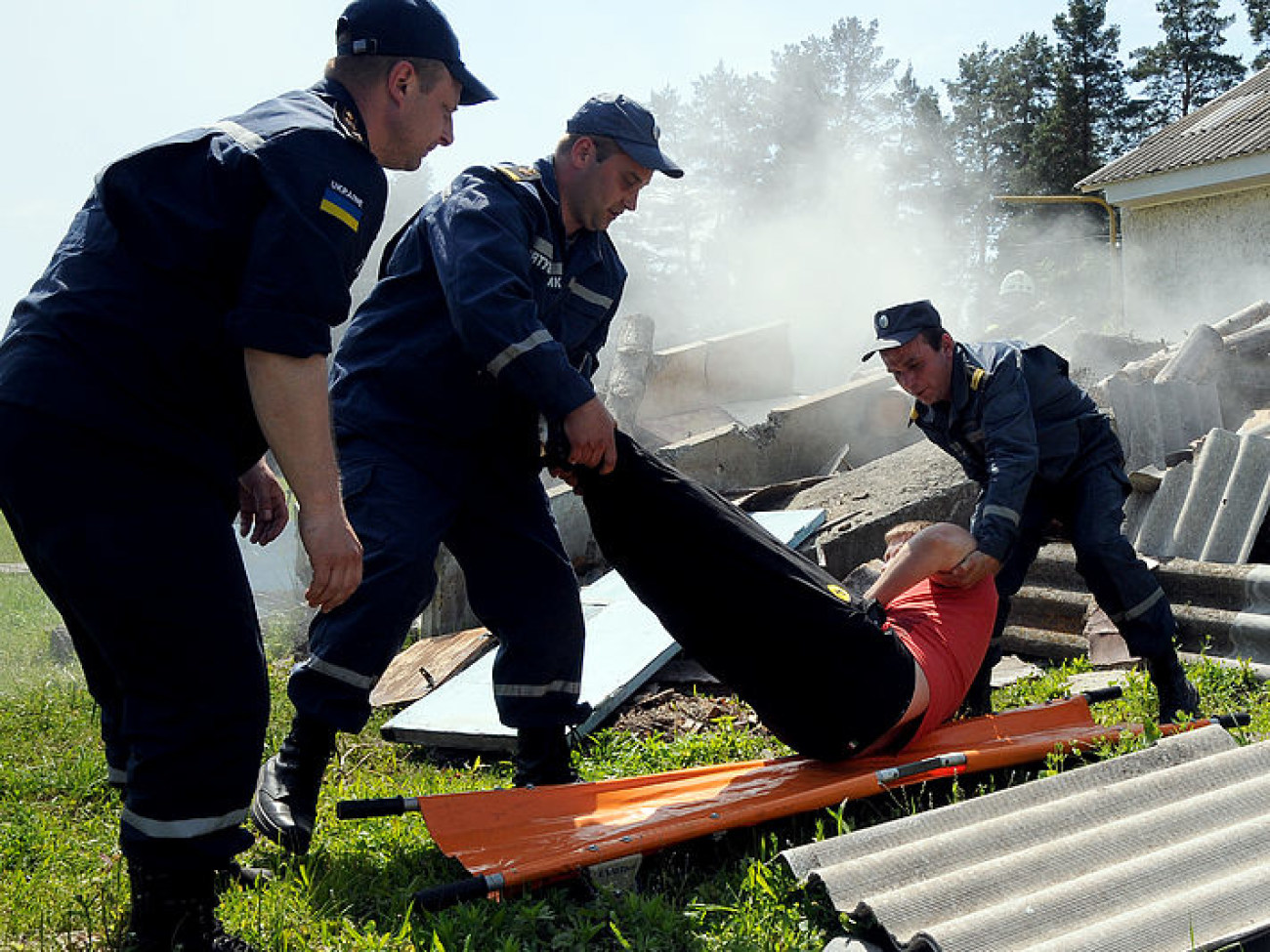 Пожарные Харьковщины провели учения