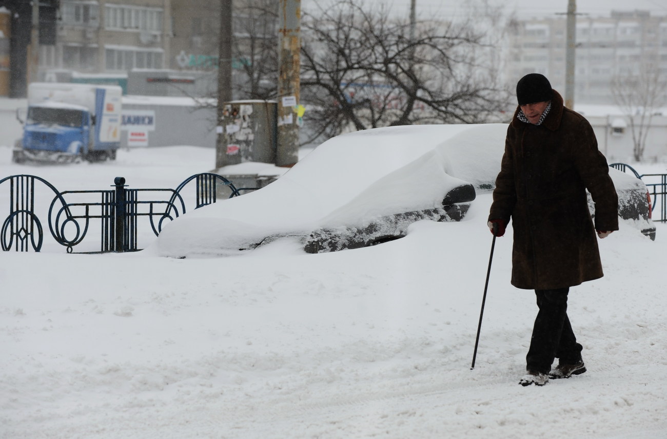 Киев утонул в сугробах