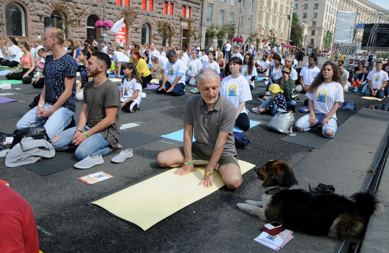 В Киеве отметили Международный день йоги