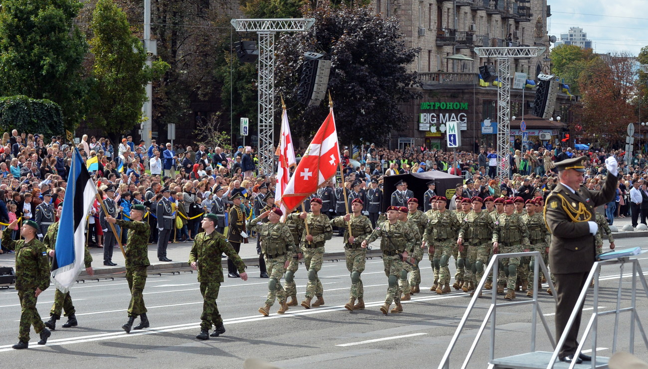 Парад ко Дню Независимости в Киеве: зрители скучали без военной техники, короткая речь Порошенко и очереди