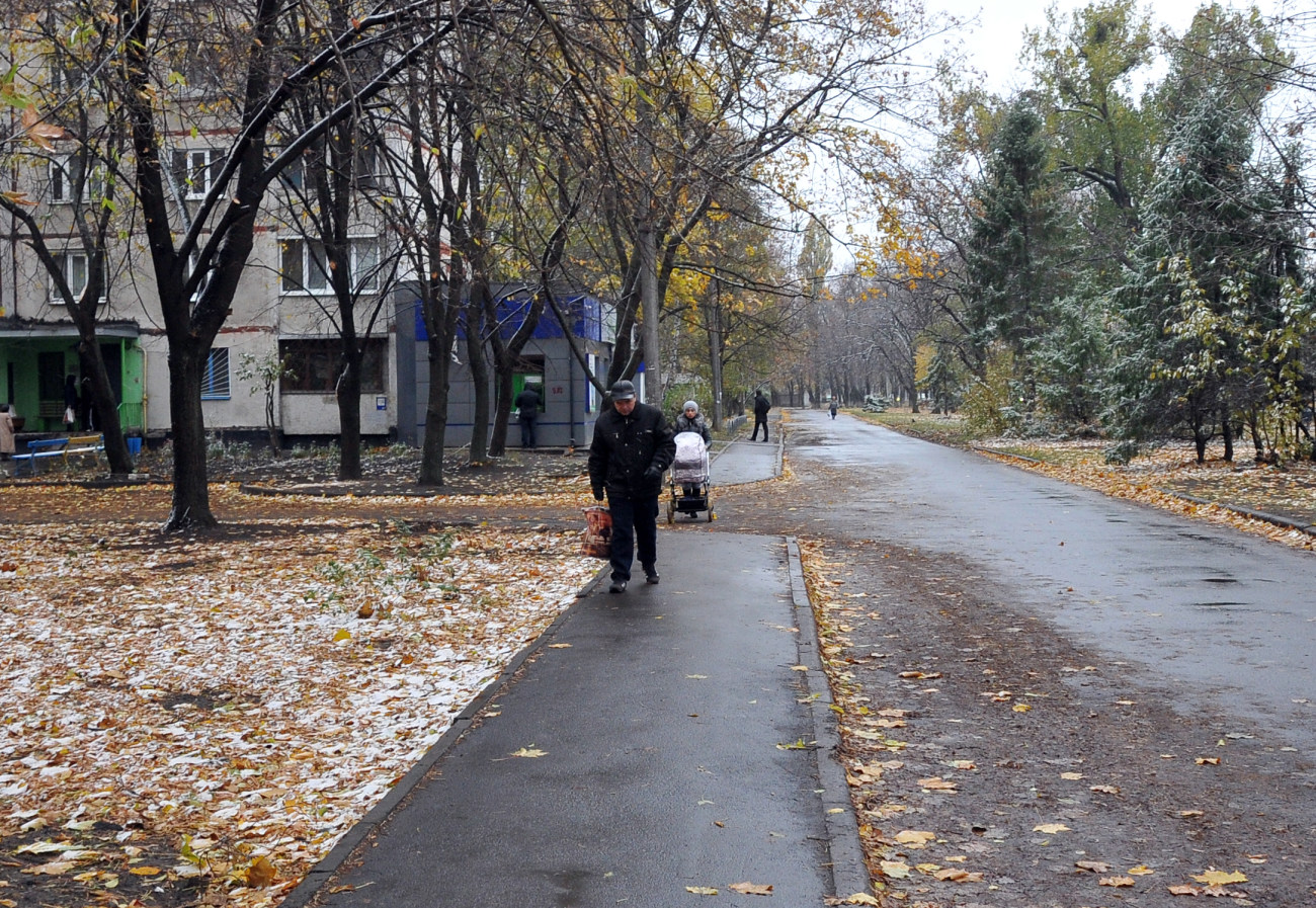 В Харькове пошел снег