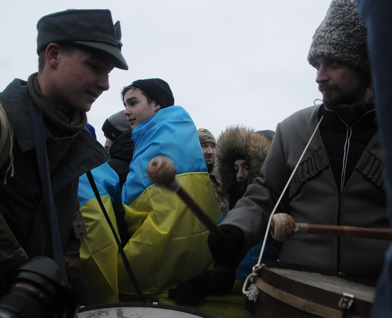 В День Соборности Украины киевляне объединились в живую цепь