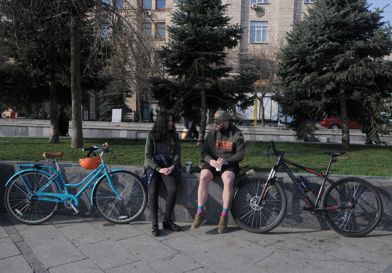 В Киеве состоялась акция &#171;Велосипедом на работу&#187;