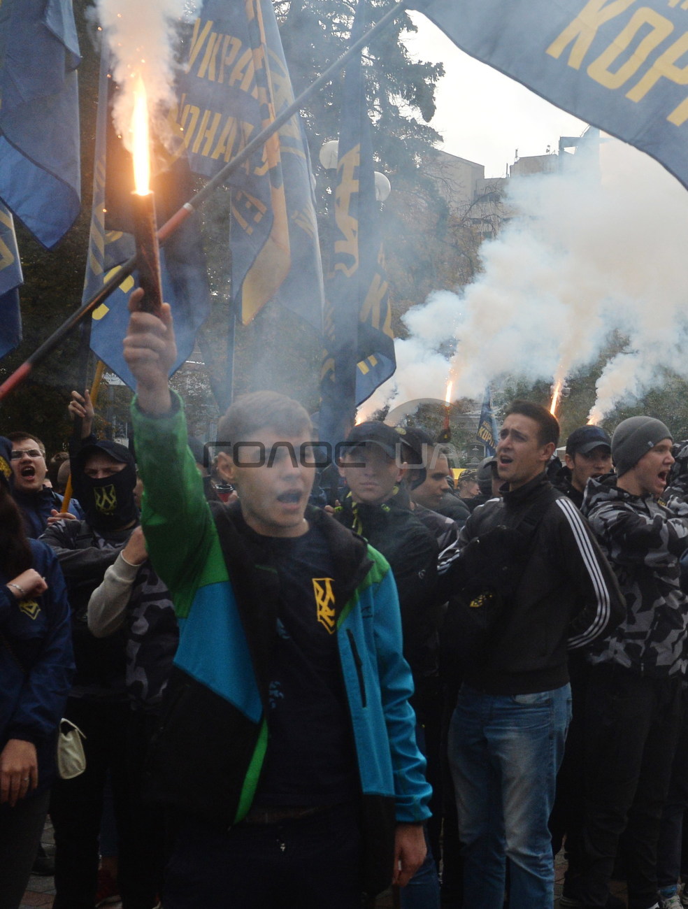 &#171;Нацкорпус&#187; провел митинг в поддержку воинов АТО-иностранцев