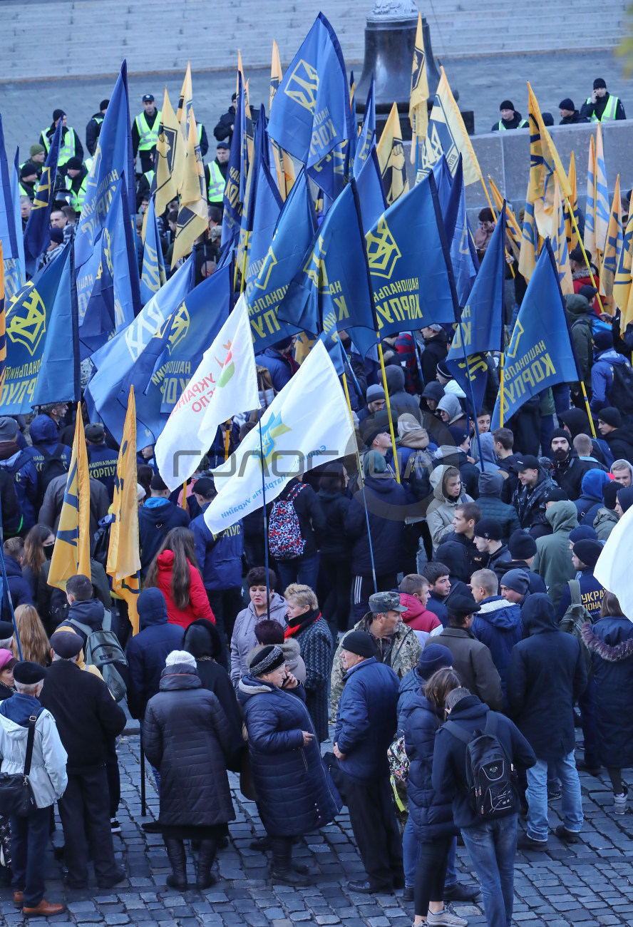 В Киеве &#171;нацдружинники&#187; требовали создания Министерства по делам ветеранов