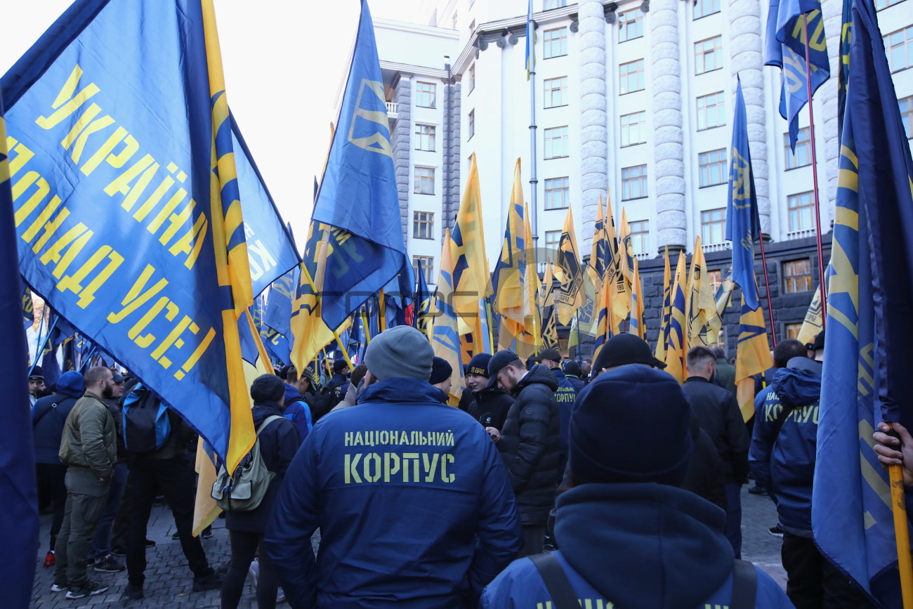 В Киеве &#171;нацдружинники&#187; требовали создания Министерства по делам ветеранов