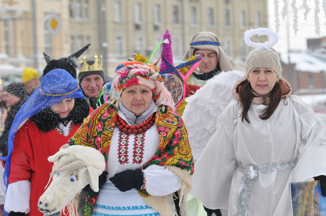 Украинцы празднуют  Щедрый вечер