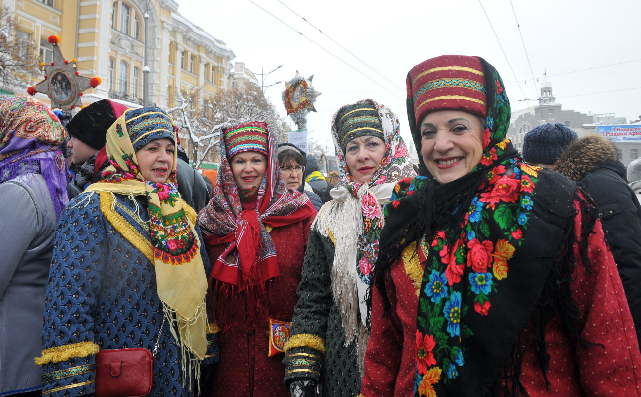 Украинцы празднуют  Щедрый вечер