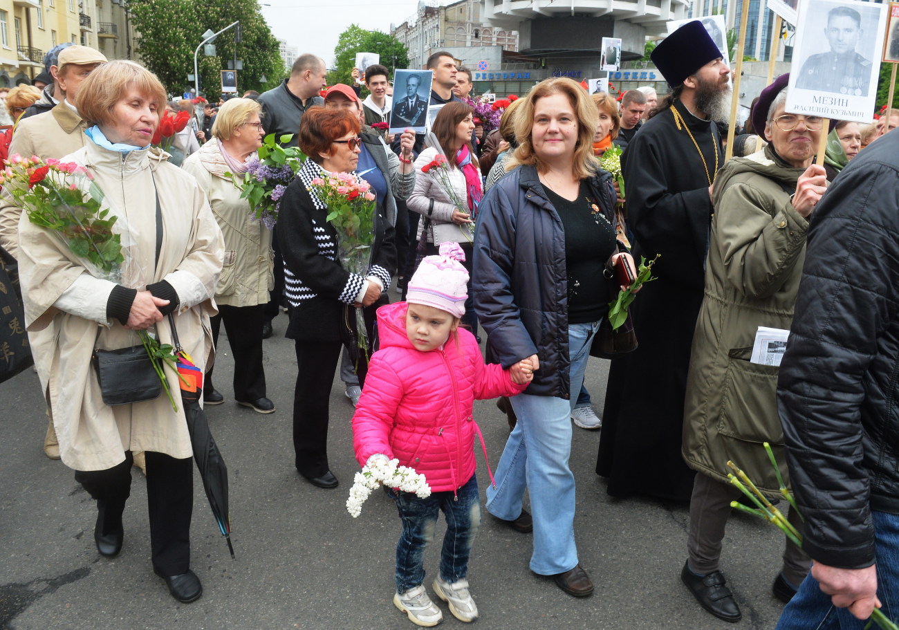 День Победы в Киеве: ветераны, портреты и задержание