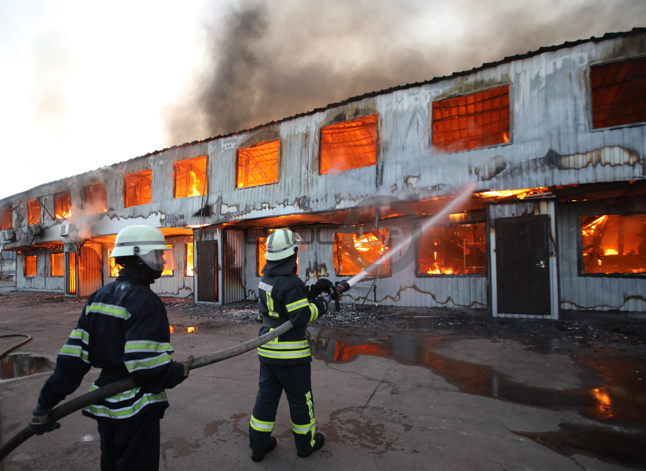 Пожар на окраине Киева