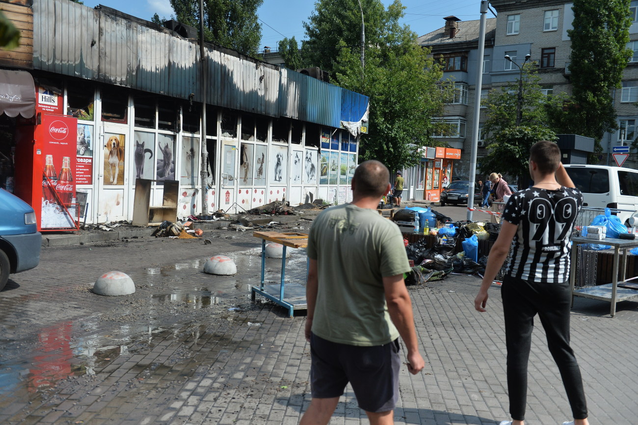 В Киеве горел рынок
