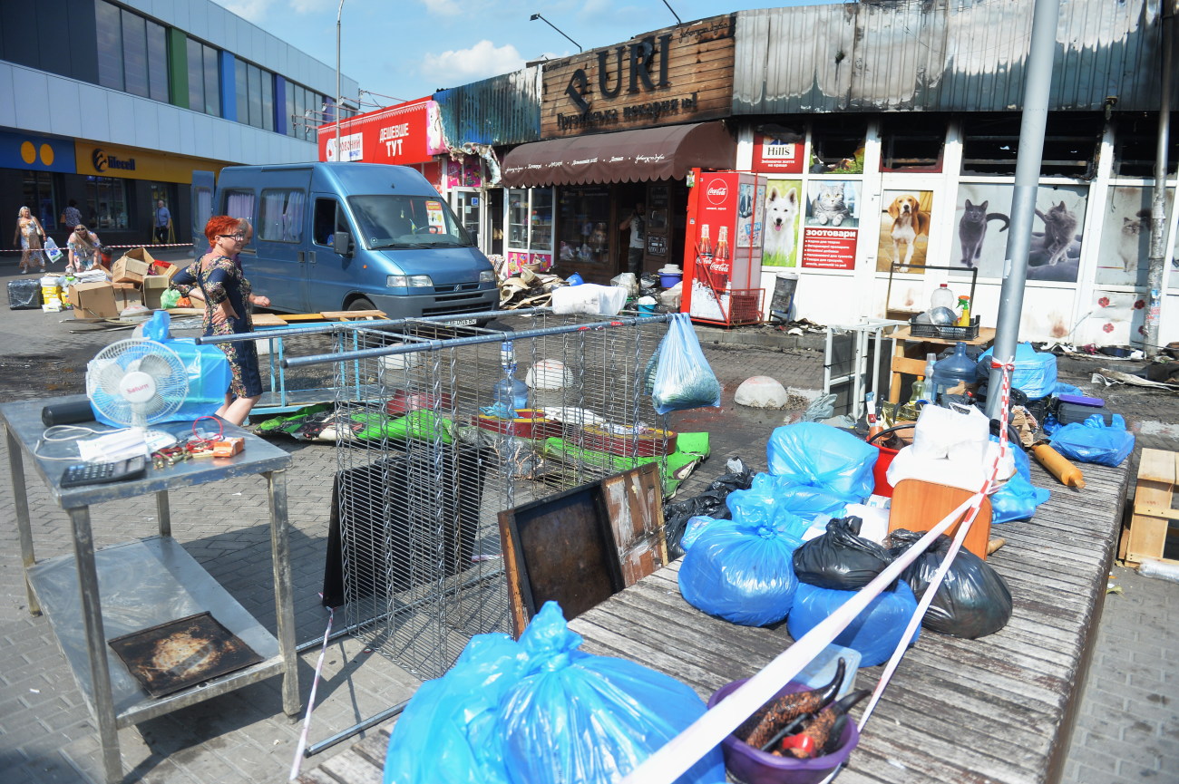 В Киеве горел рынок