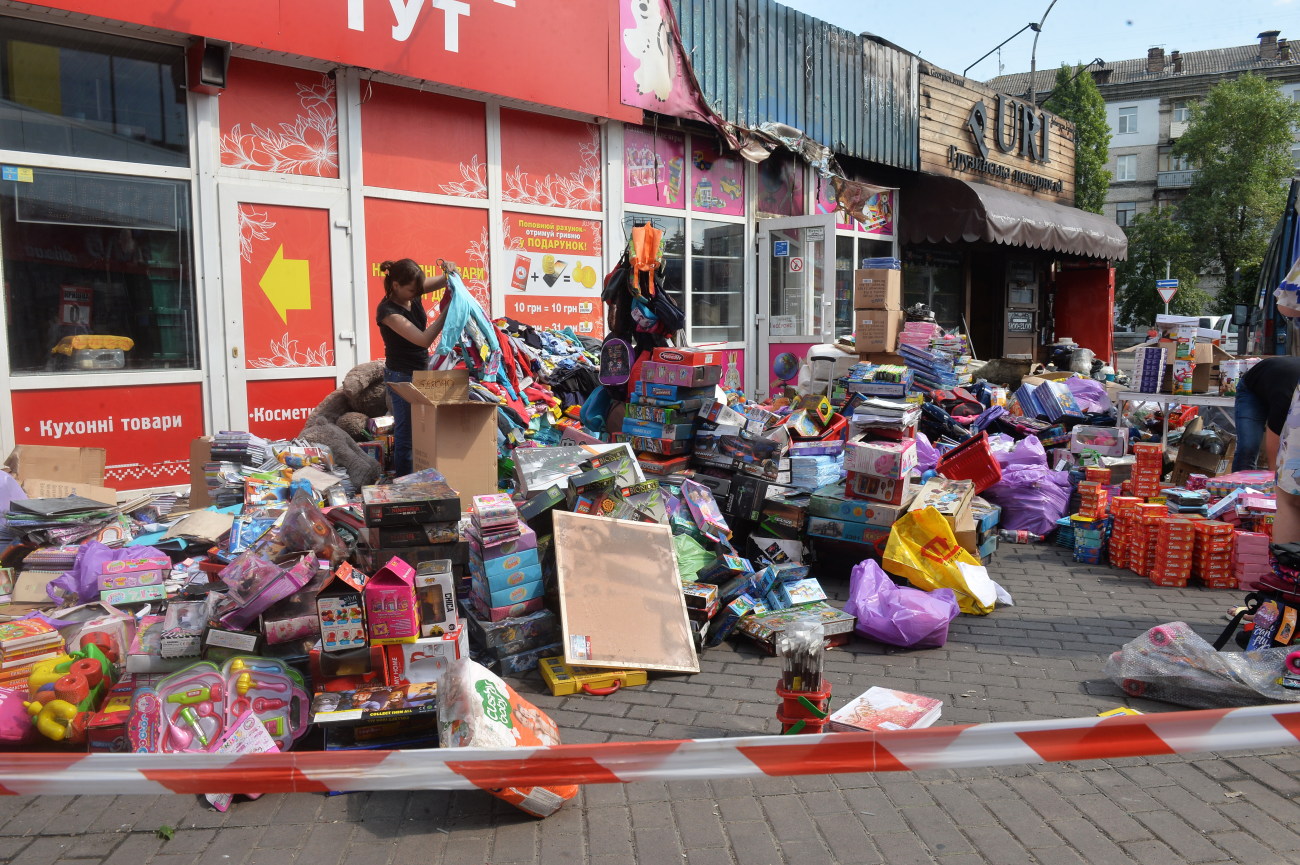 В Киеве горел рынок