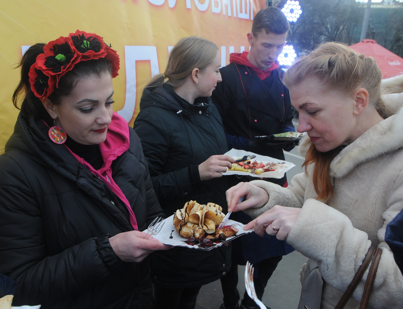 Киевляне отпраздновали Масленицу