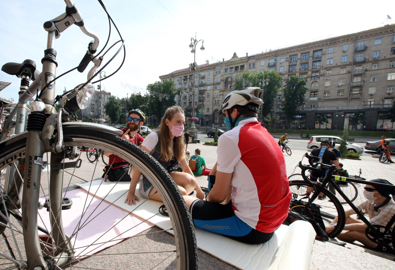 Велосипедисты Киева требовали от городских властей безопасности дорожного движения