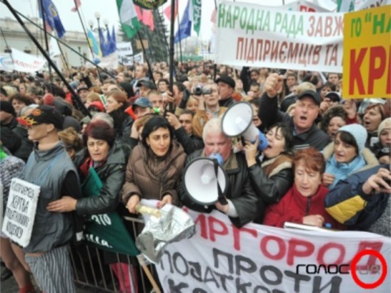 На Майдані Незалежності підприємці протестують проти Податкового кодексу