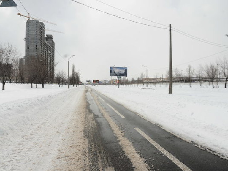 Снег в Киеве очищают только для Президента (ФОТО)