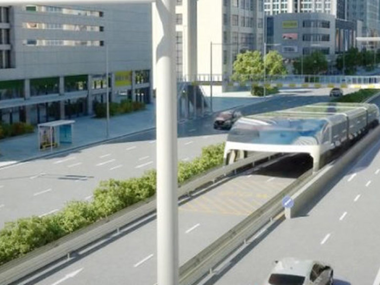 Китайцы представили новый тип общественного транспорта, который никогда не стоит в пробках (ВИДЕО)
