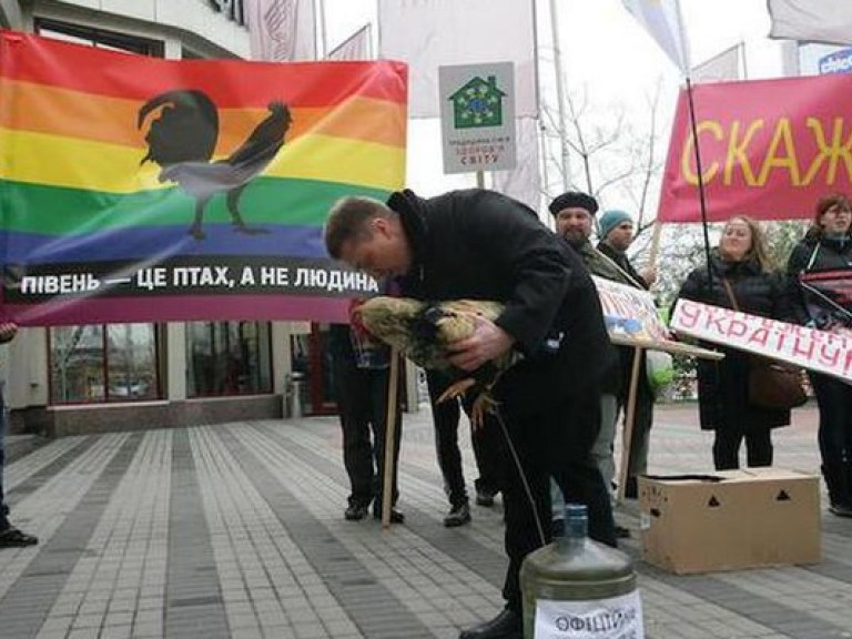 Гомофобы устроили &#171;зоо-шоу&#187; под посольством ЕС- СМИ
