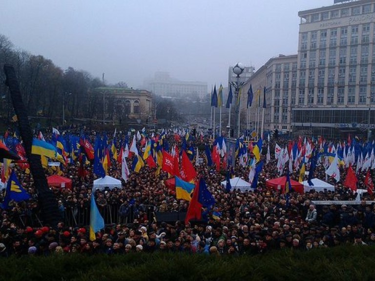 Столичная милиция предоставила официальные данные митингующих в Киеве