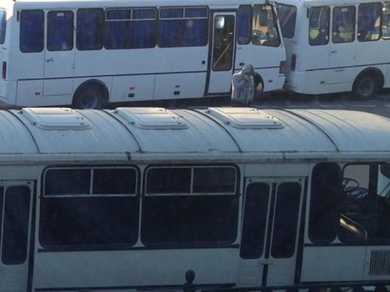 20 автобусов с бойцами «Тигра» прорвали блокаду в Василькове (ВИДЕО)