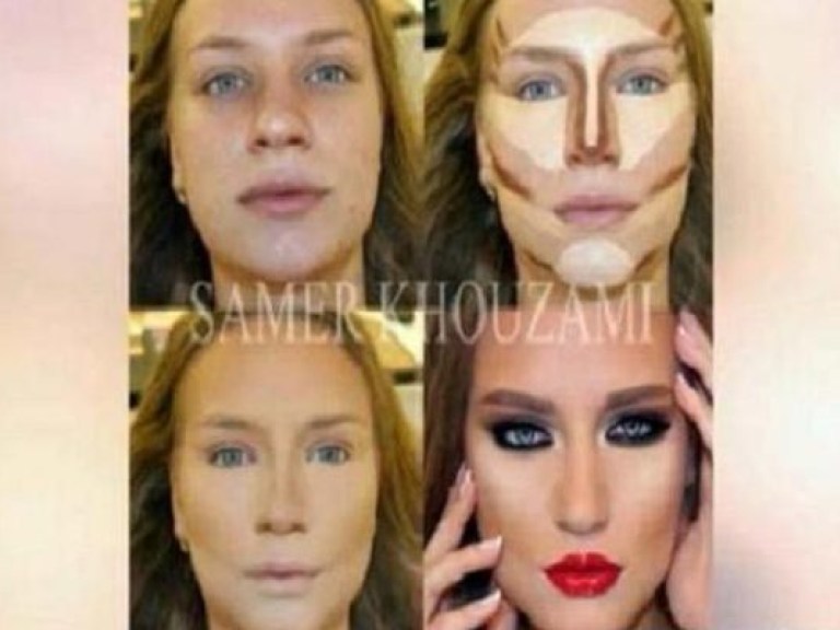 Идеальное лицо с помощью макияжа (ВИДЕО)