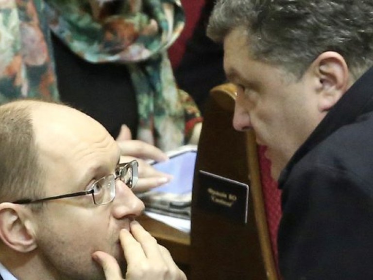 Эксперт: Паритет политсил Порошенко и Яценюка может вызвать противостояние, как у Ющенко с Тимошенко
