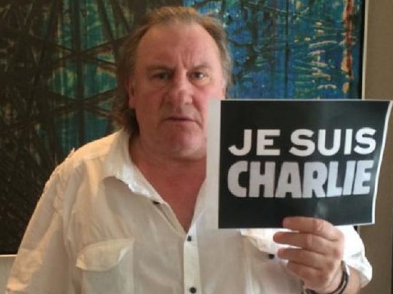 Депардье выступил за акцию в поддержку Charlie Hebdo