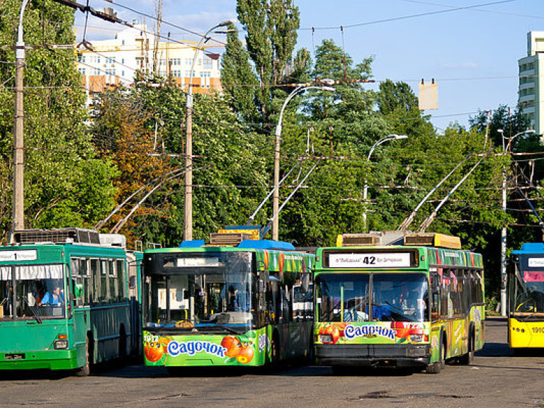 В Киеве неизвестный обстрелял из пневматического оружия троллейбус