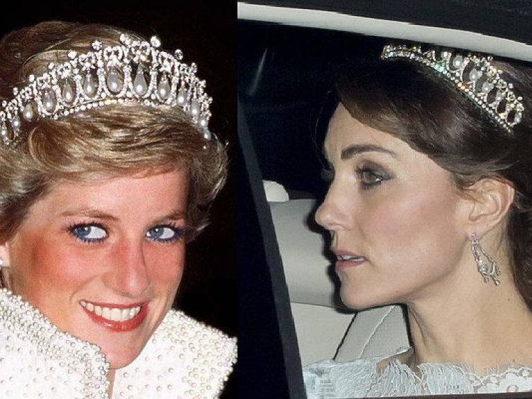 Герцогиня Кейт Миддлтон впервые надела тиару принцессы Дианы (ФОТО)
