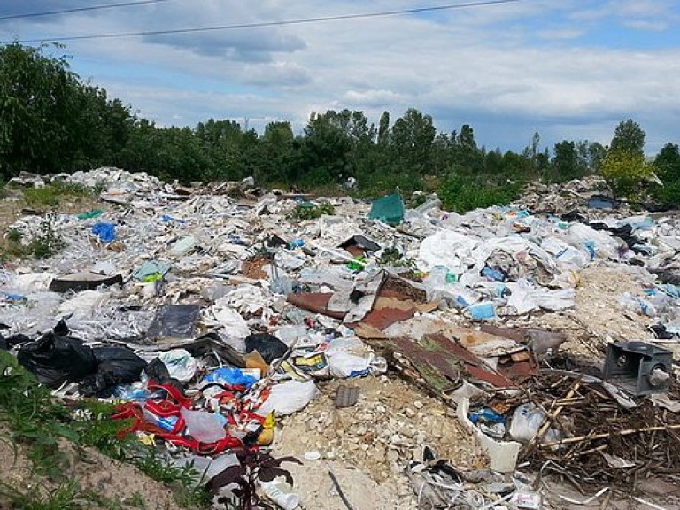 Неподалеку от киевского озера Тягле разрастается свалка (ФОТО)