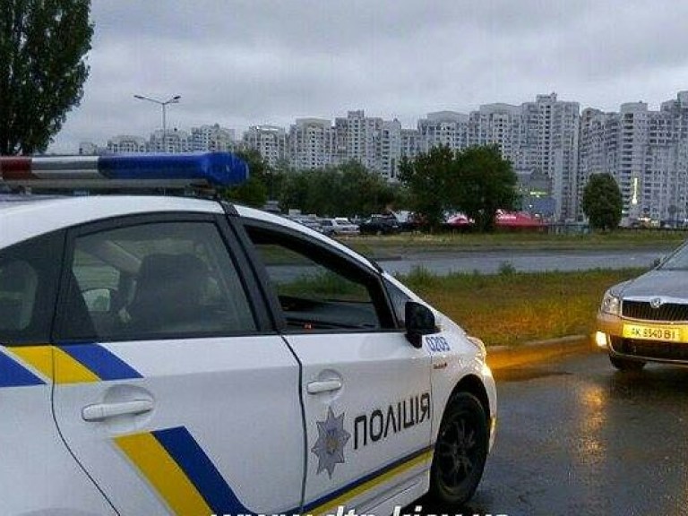 В Киеве водитель Skoda по навигатору выехал на встречную полосу, затормозив перед авто полиции (ФОТО)